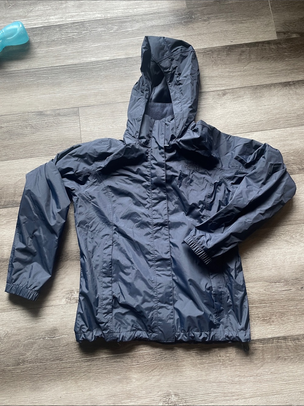 The North Face womens Navy Hooded Raincoat